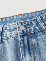Women's Floral Embroidered Wide Leg Jeans