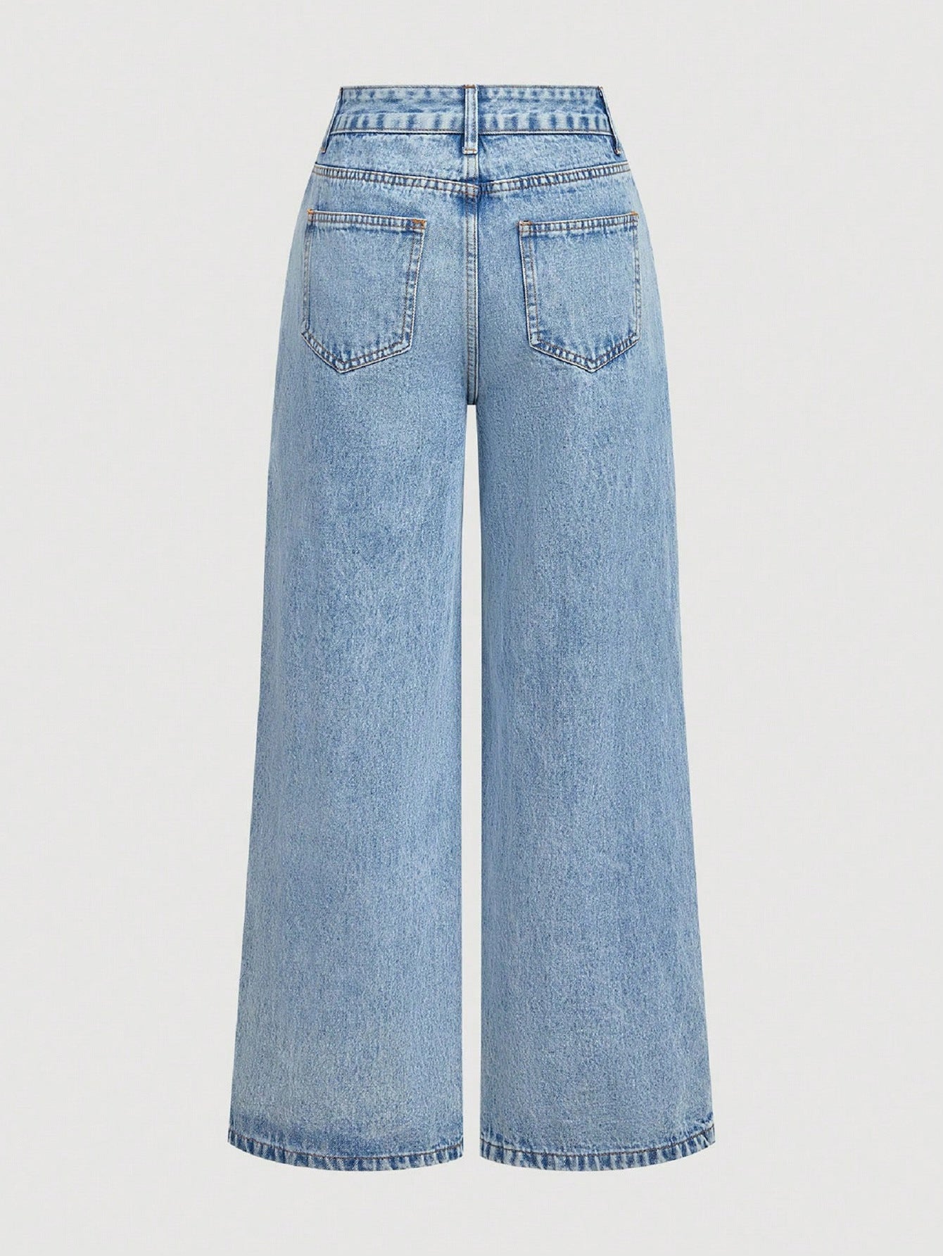 Women's Floral Embroidered Wide Leg Jeans