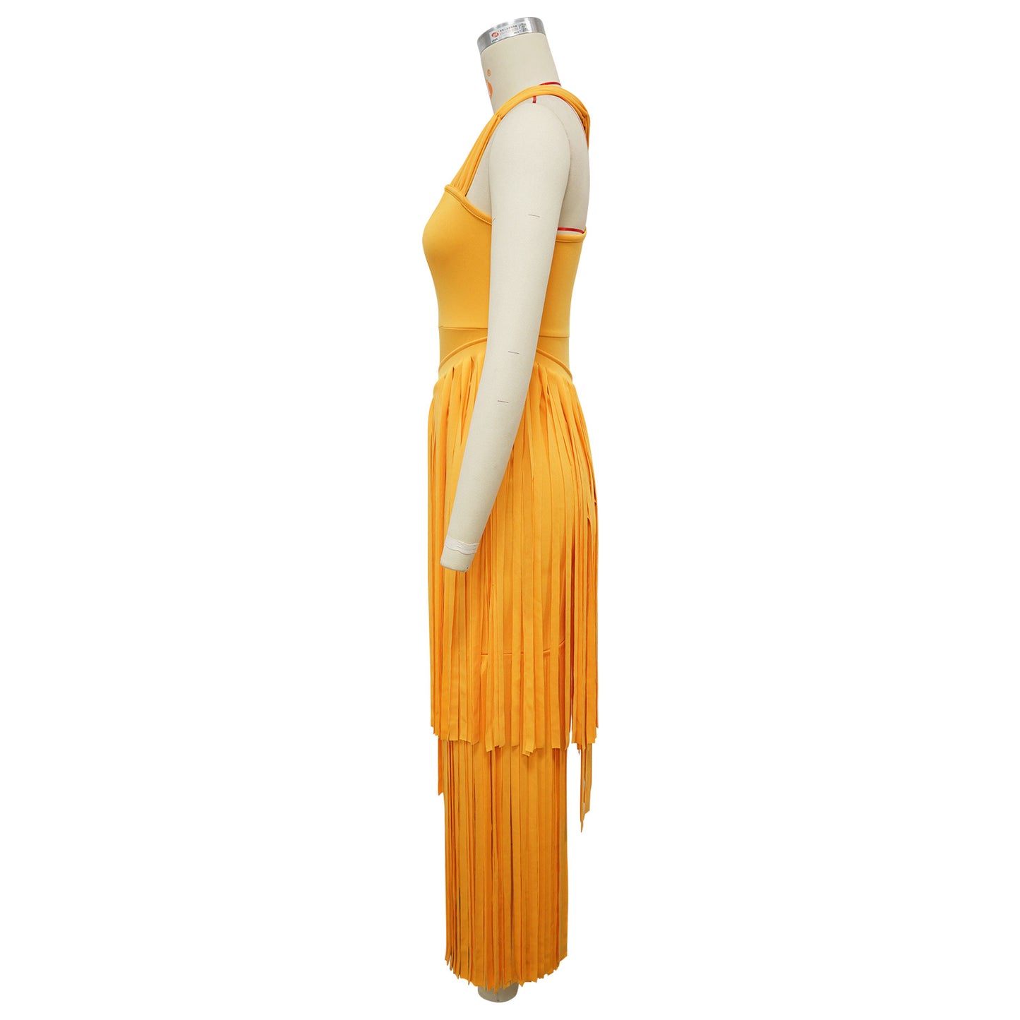 Women's Pleated Maxi Dress with Halter Neck