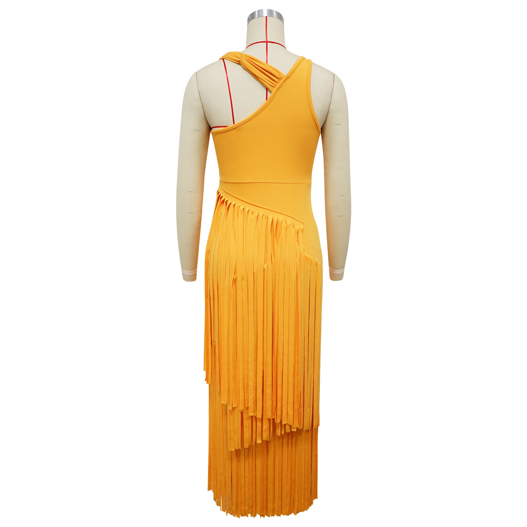 Women's Pleated Maxi Dress with Halter Neck