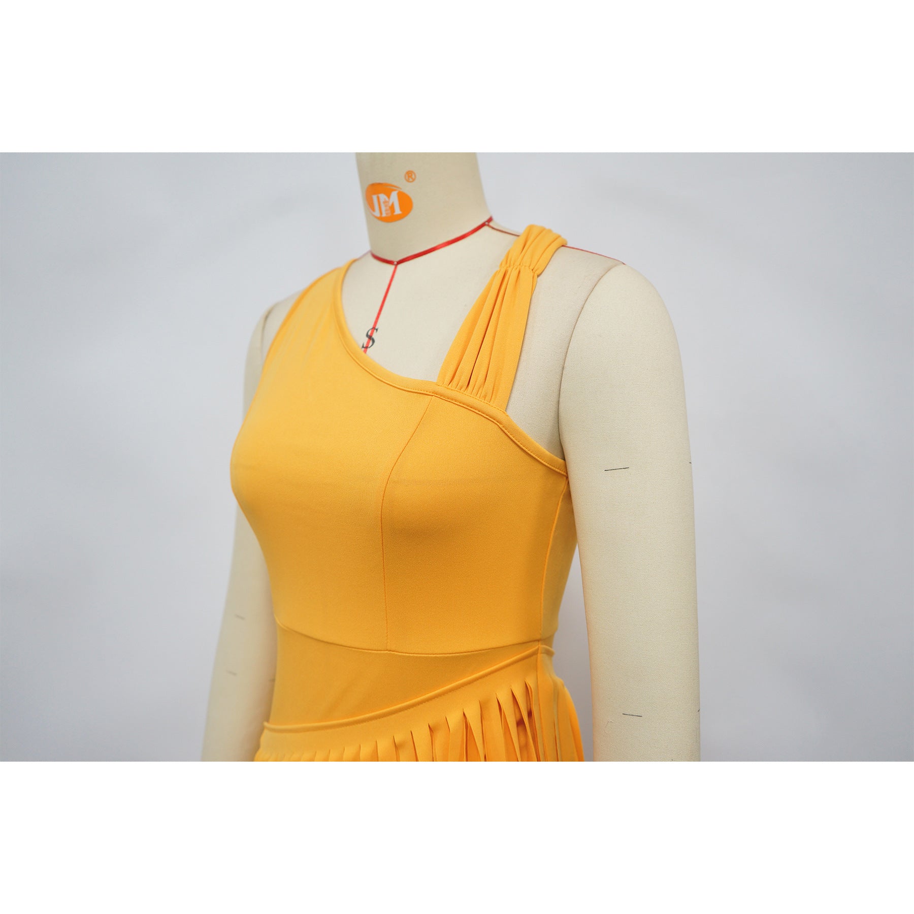 Women's Pleated Maxi Dress with Halter Neck