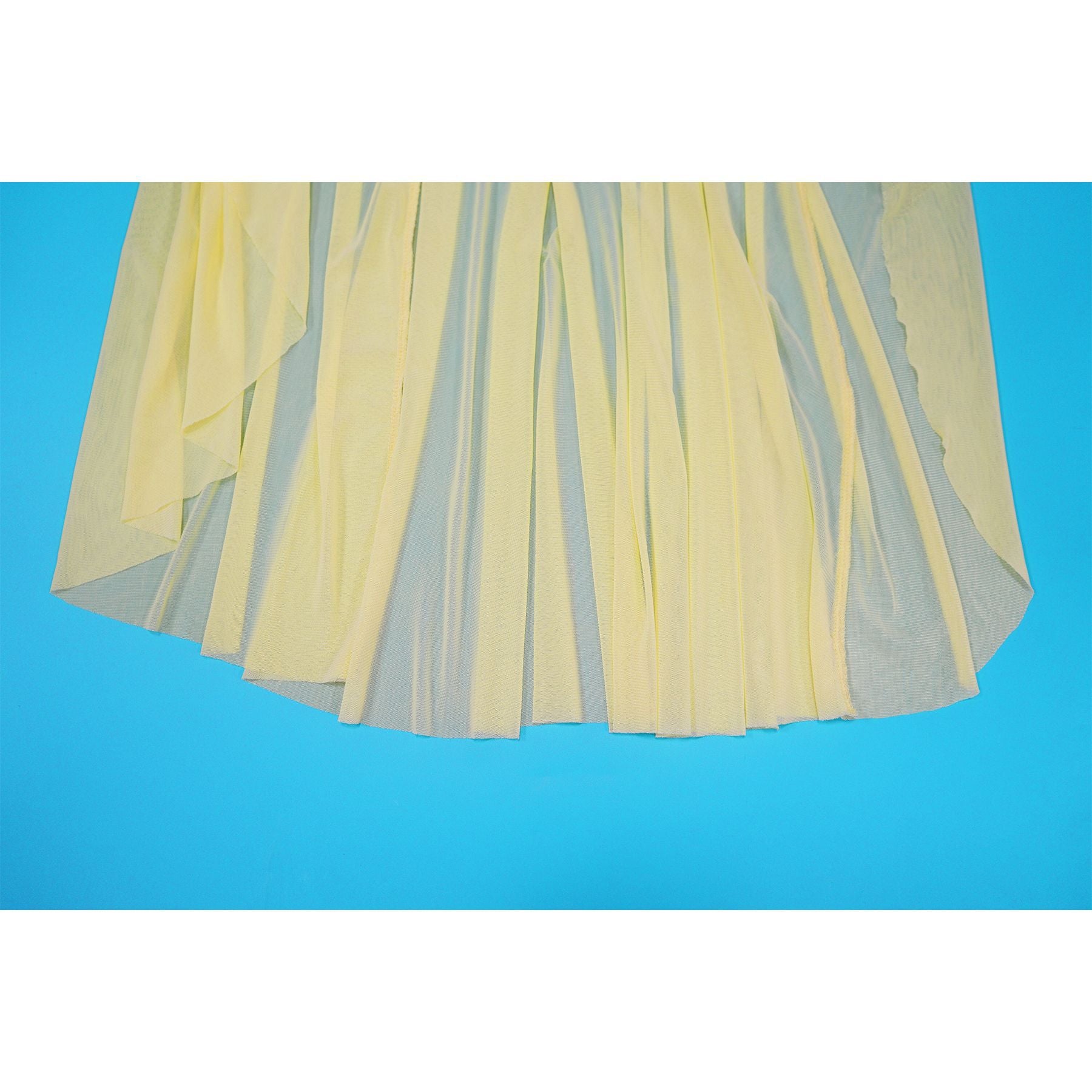 Women's Ruched Mini Dress with Long Train