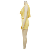 Women's Draped Cowl Neck Mini Dress
