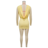 Women's Draped Cowl Neck Mini Dress