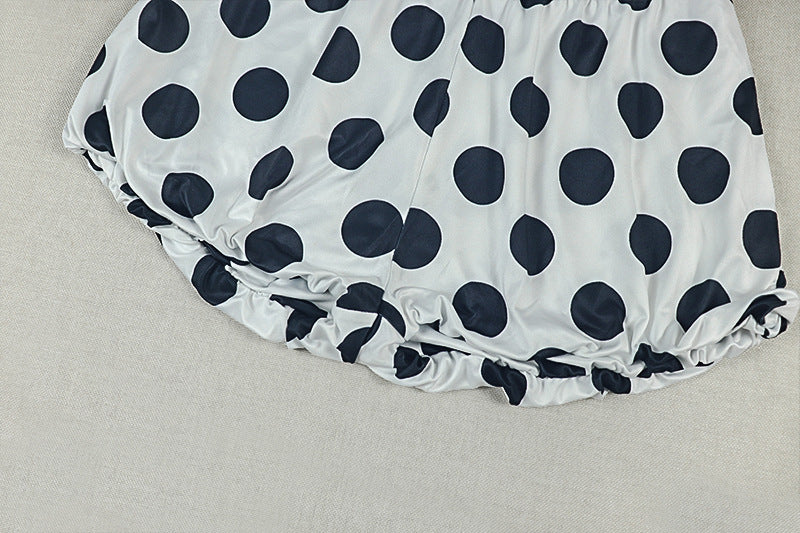 Women's Polka Dot Crop Top Shorts Set