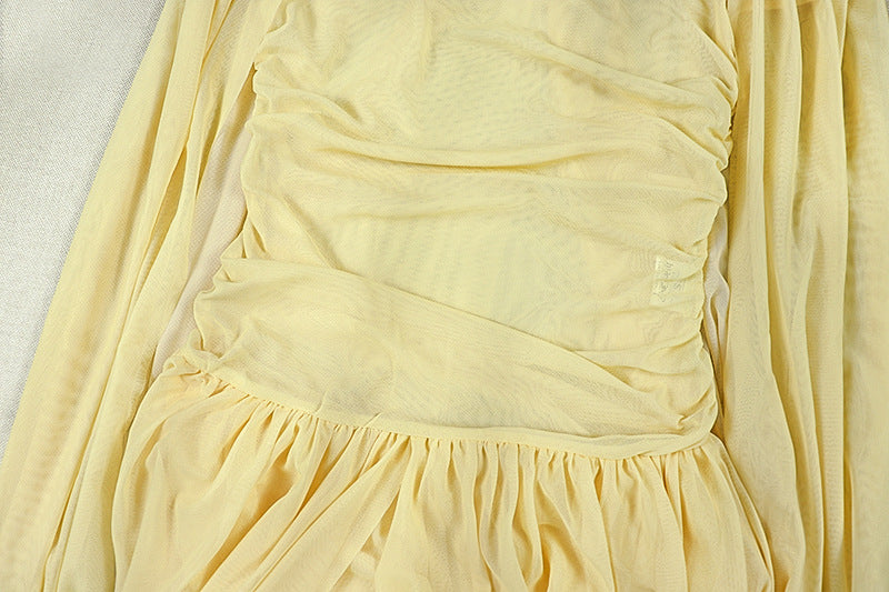 Women's Off Shoulder Ruched Mini Dress