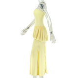 Women's Strapless Ruched Maxi Dress