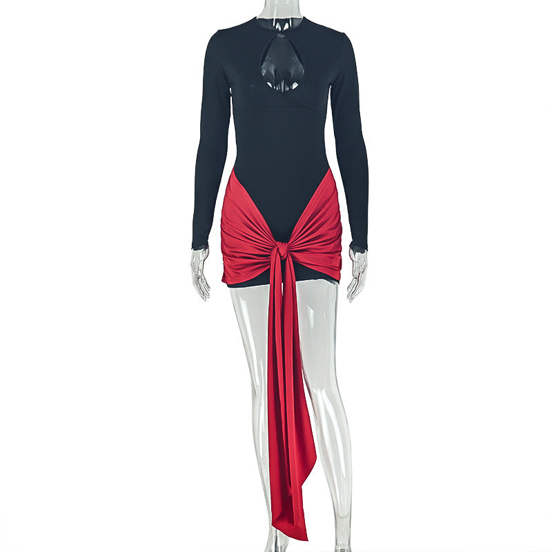 Women's Long Sleeve Cutout Mini Dress