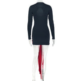 Women's Long Sleeve Cutout Mini Dress