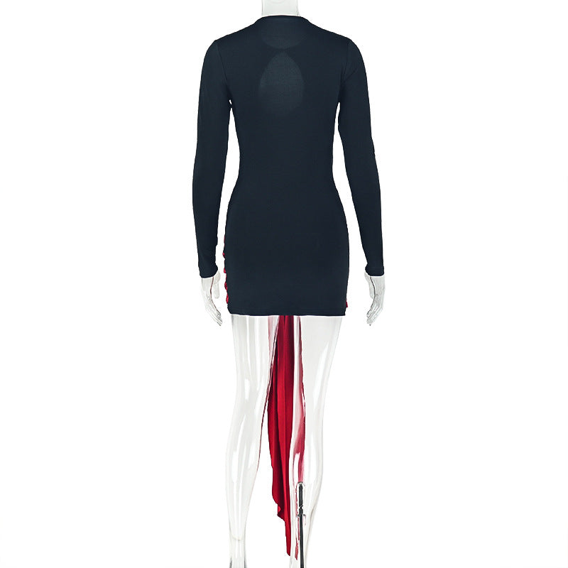 Women's Long Sleeve Cutout Mini Dress