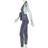 Women's Halter Neck Printed Jumpsuit