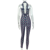 Women's Halter Neck Printed Jumpsuit