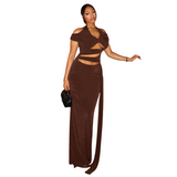 Women's Cutout Off Shoulder Maxi Dress