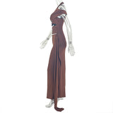 Women's Cutout Off Shoulder Maxi Dress