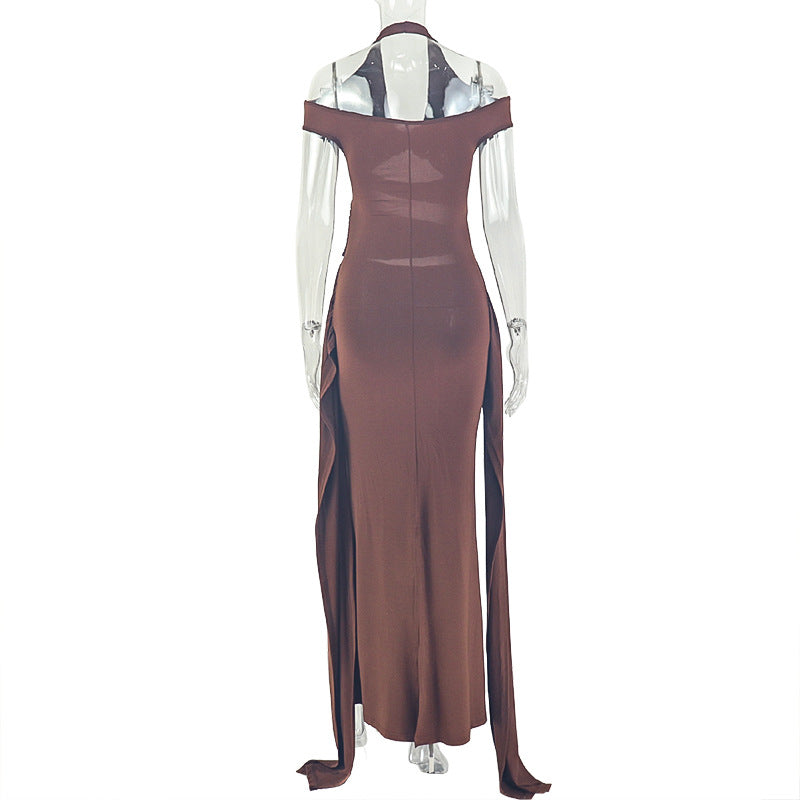 Women's Cutout Off Shoulder Maxi Dress