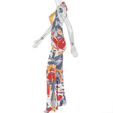 Women's Printed Halter Neck Wide Leg Jumpsuit