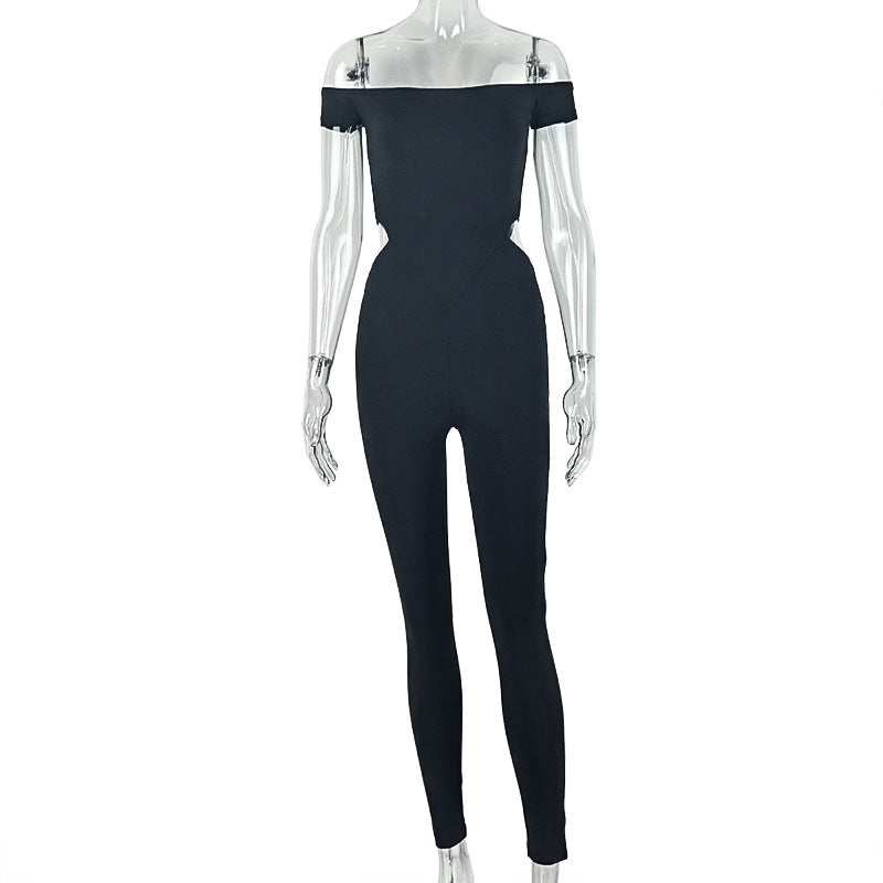 Women's Off Shoulder Cutout Jumpsuit