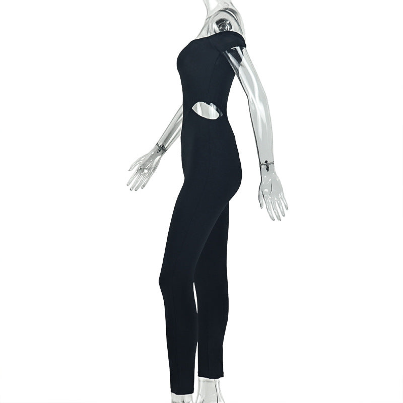 Women's Off Shoulder Cutout Jumpsuit