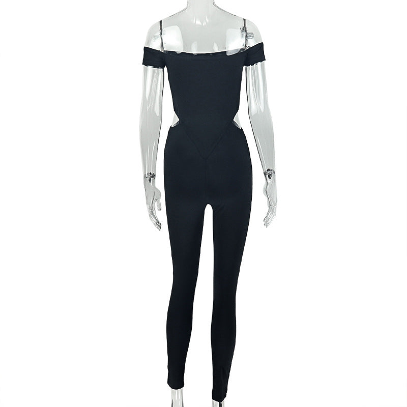 Women's Off Shoulder Cutout Jumpsuit