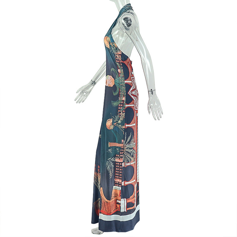 Women's Printed Halter Top and Pants Set