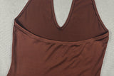 Women's Sleeveless Ruched Maxi Dress