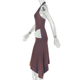 Women's Sleeveless Ruched Maxi Dress
