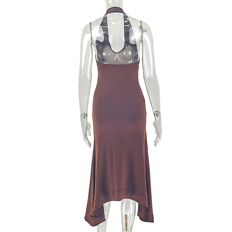 Women's Sleeveless Ruched Maxi Dress