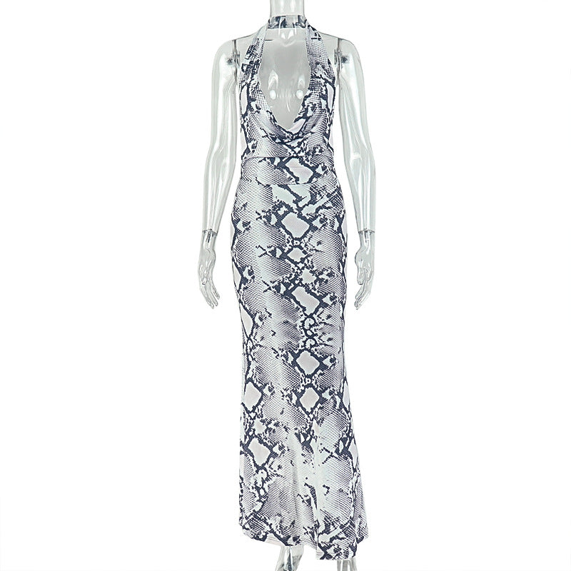 Women's Printed Bodycon Maxi Dress
