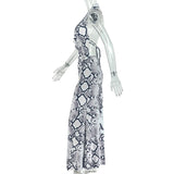 Women's Printed Bodycon Maxi Dress