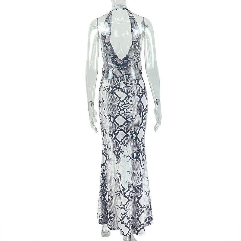 Women's Printed Bodycon Maxi Dress