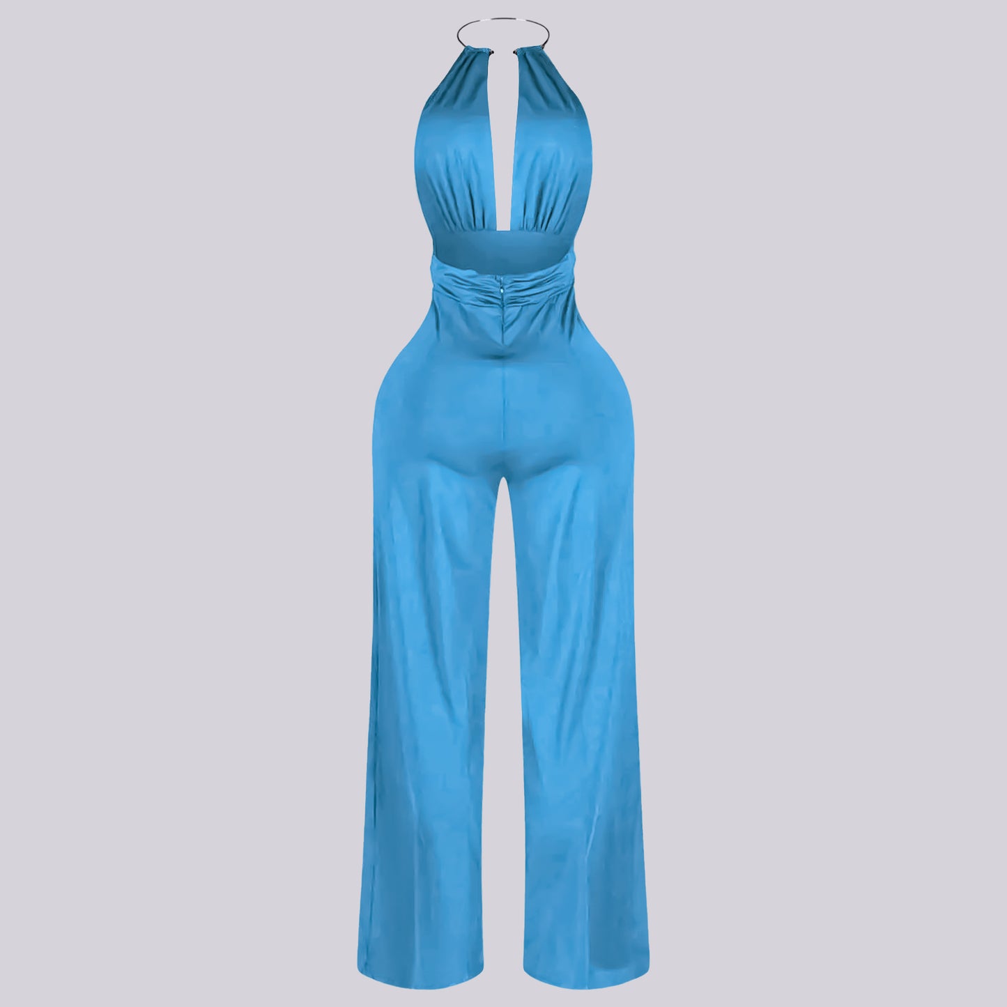 Women's Halter Neck Wide Leg Jumpsuit