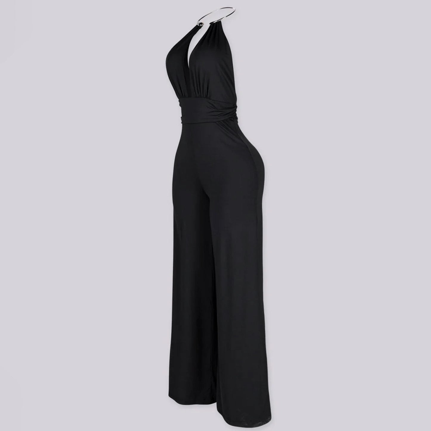 Women's Halter Neck Wide Leg Jumpsuit