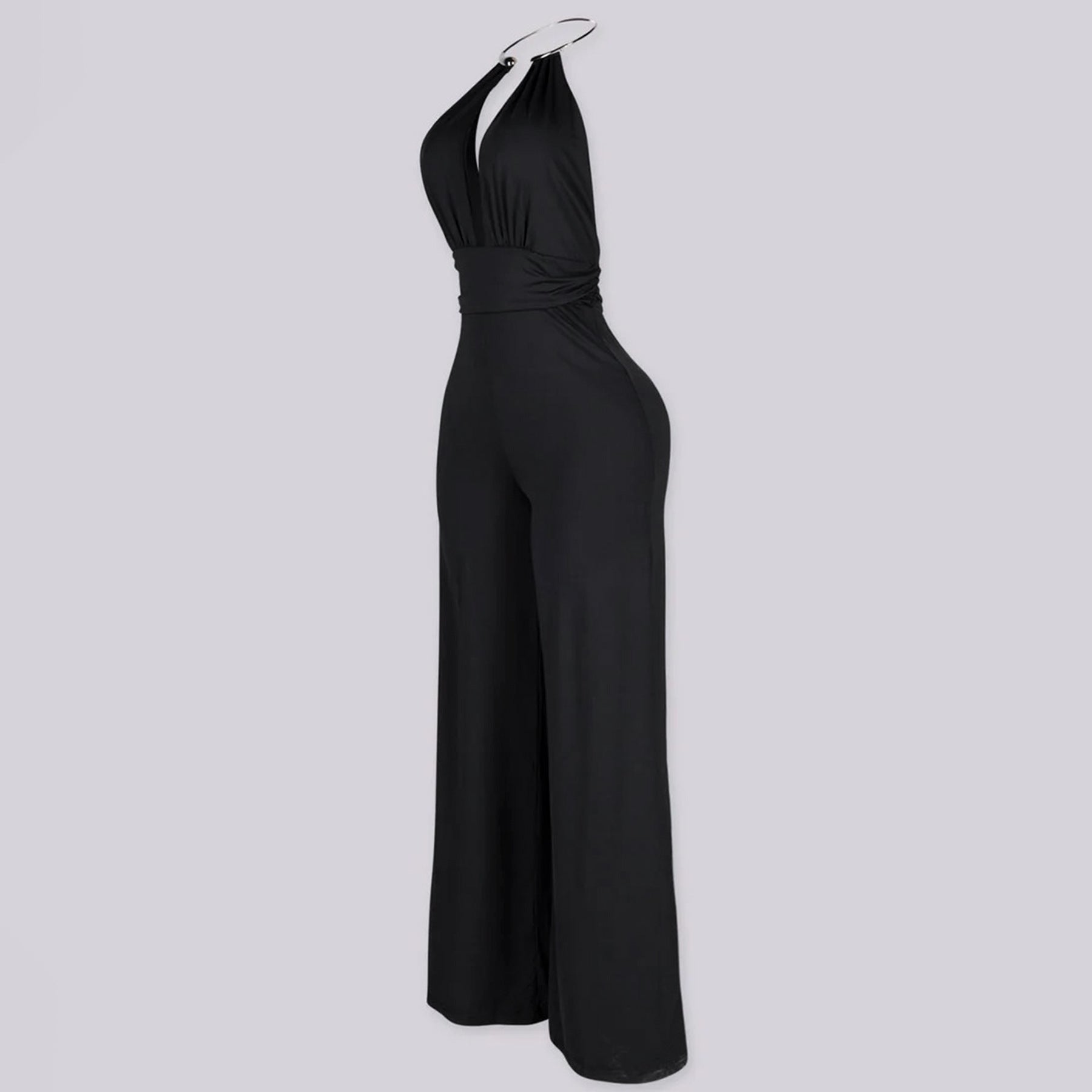 Women's Halter Neck Wide Leg Jumpsuit