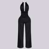Women's Halter Neck Wide Leg Jumpsuit