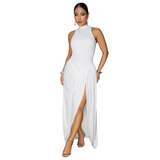 Women's High Neck Maxi Dress