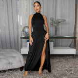 Women's High Neck Maxi Dress