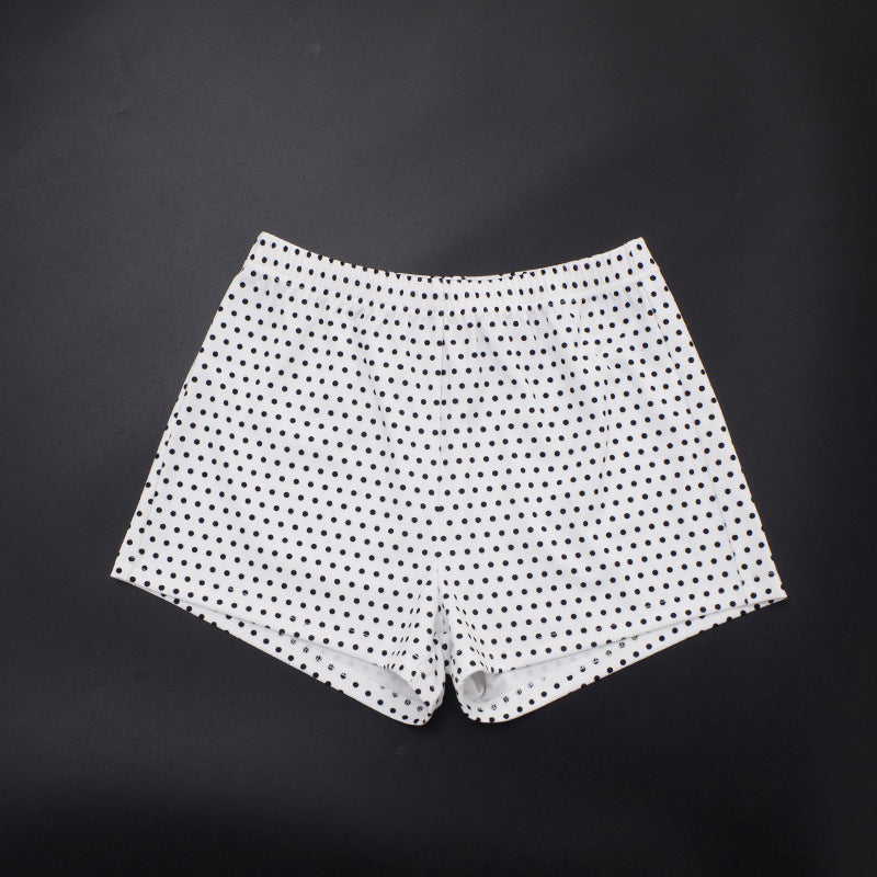 Women's Polka Dot Blouse & Shorts Set