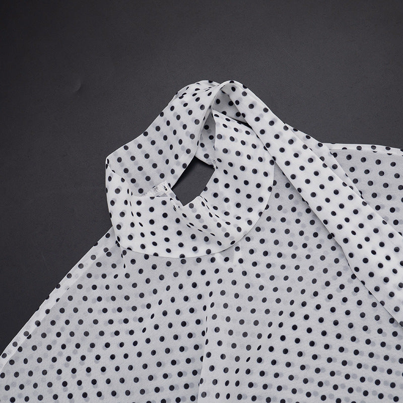Women's Polka Dot Blouse & Shorts Set