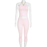 Women's Strapless Top & Capri Pants Set