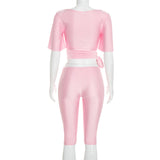 Women's Crop Top & Capri Pants Set