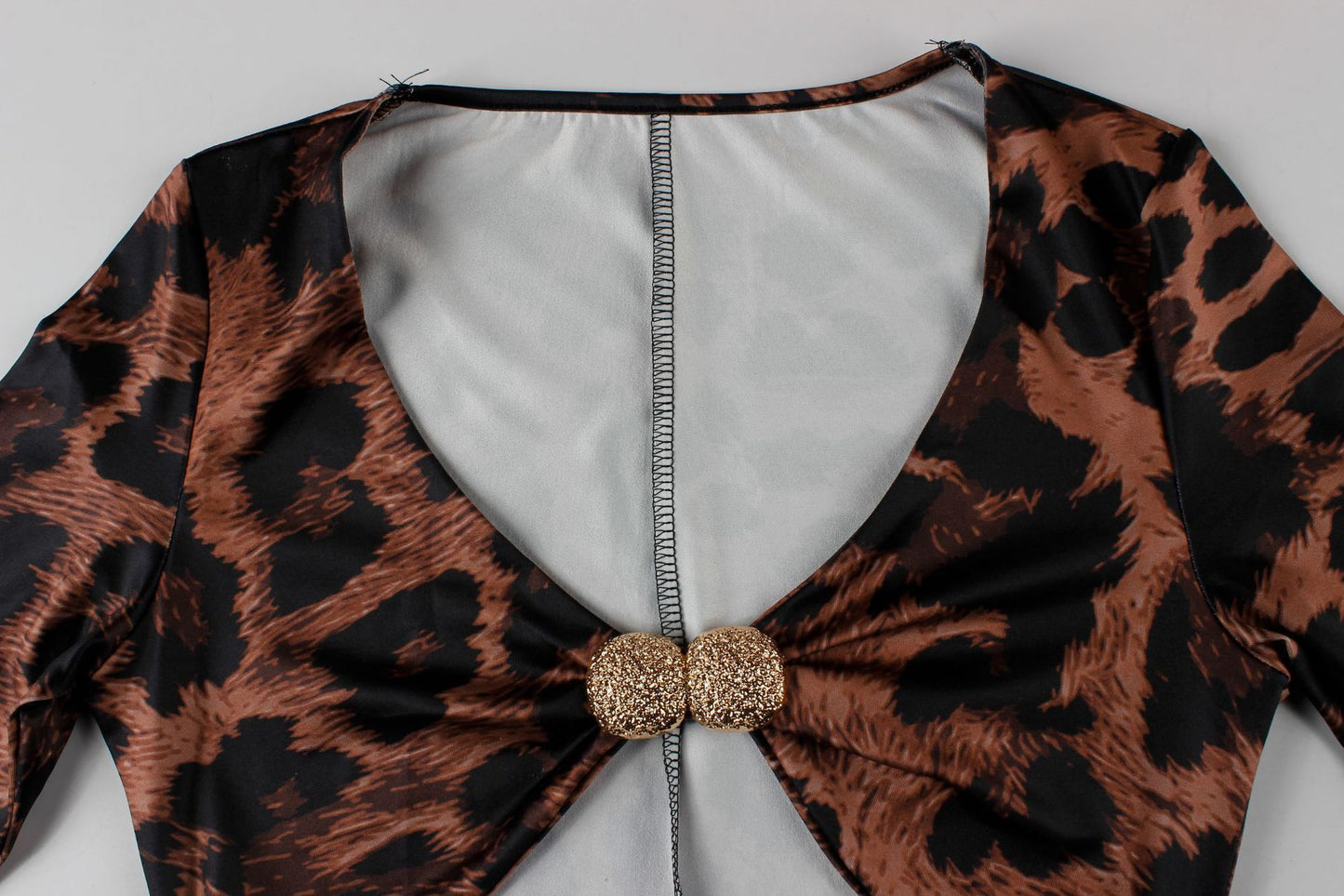 Women's Leopard Print 2 Piece Crop Top Set