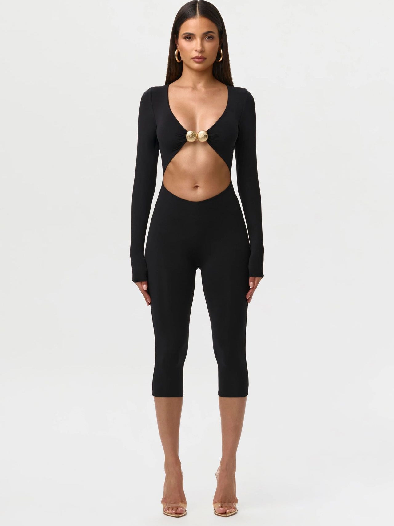 Women's Leopard Print 2 Piece Crop Top Set