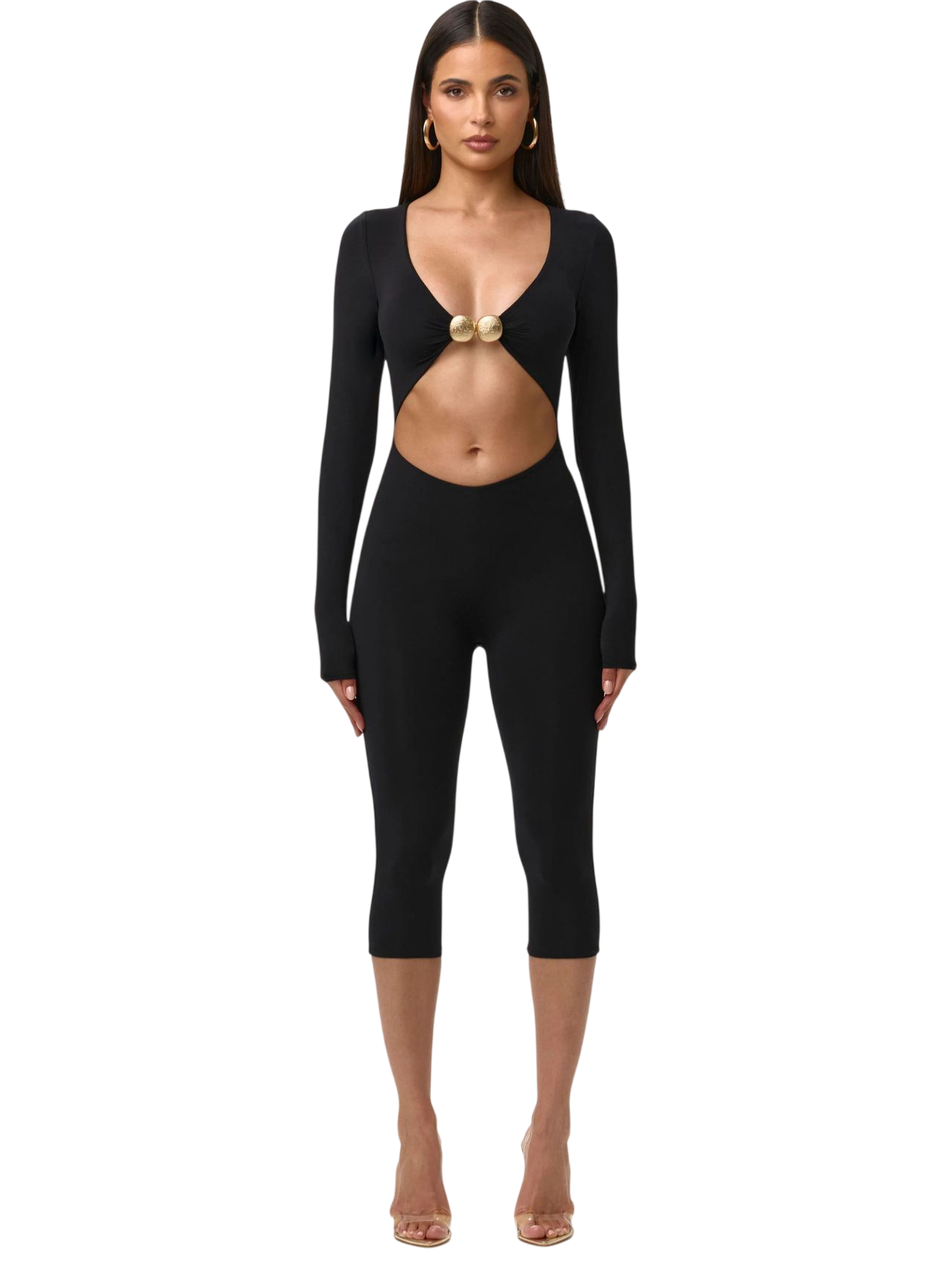 Women's Leopard Print 2 Piece Crop Top Set