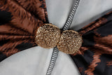 Women's Leopard Print 2 Piece Crop Top Set