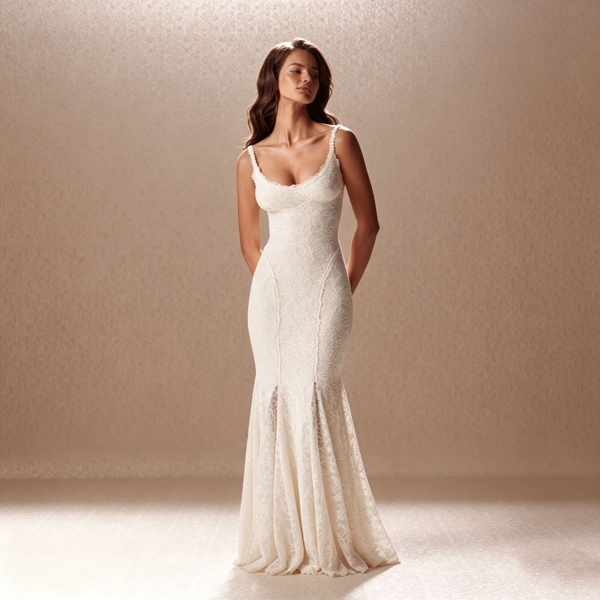 Women's Lace Mermaid Maxi Dress