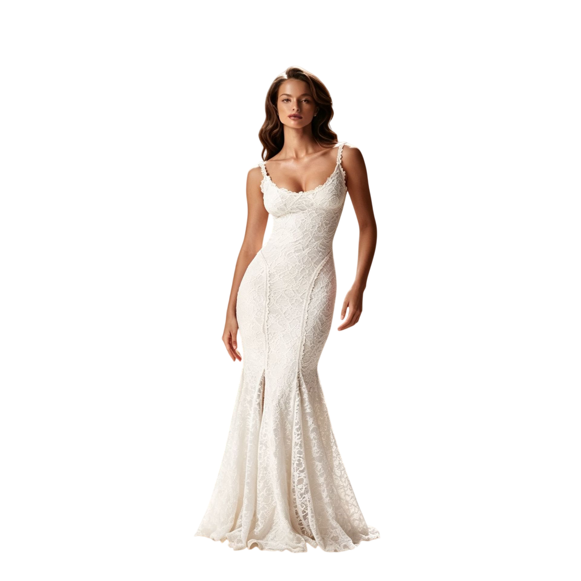 Women's Lace Mermaid Maxi Dress