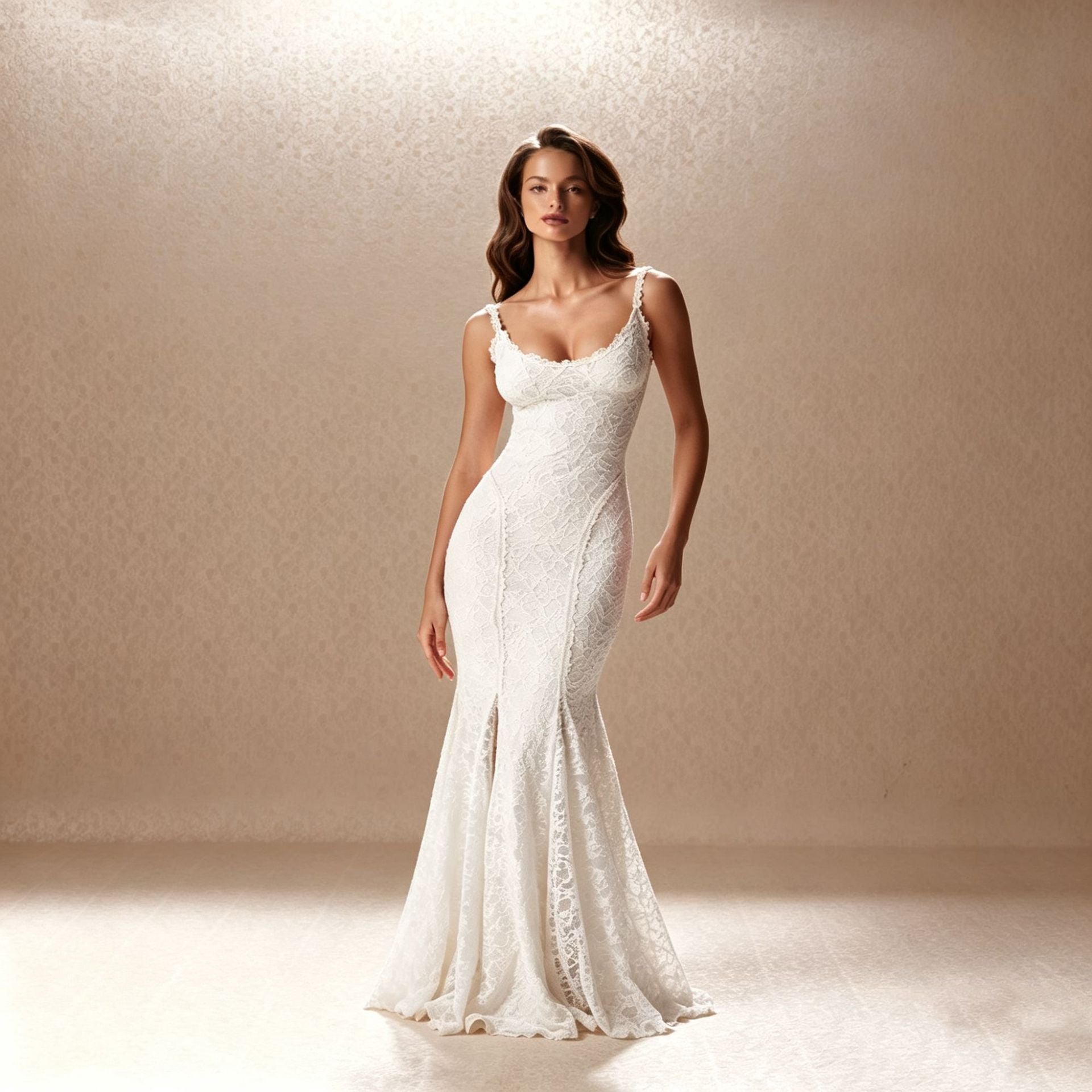Women's Lace Mermaid Maxi Dress