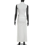Women's Sleeveless Cutout Maxi Dress