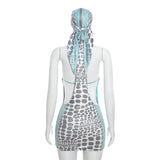 Women's Printed Sleeveless Mini Dress