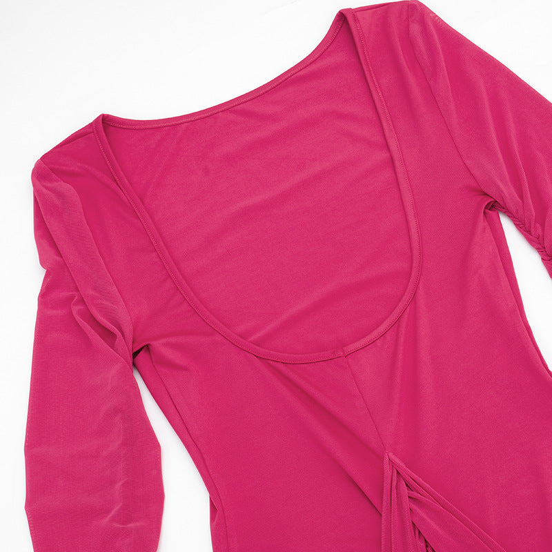 Women's Elegant Ruched Mini Dress